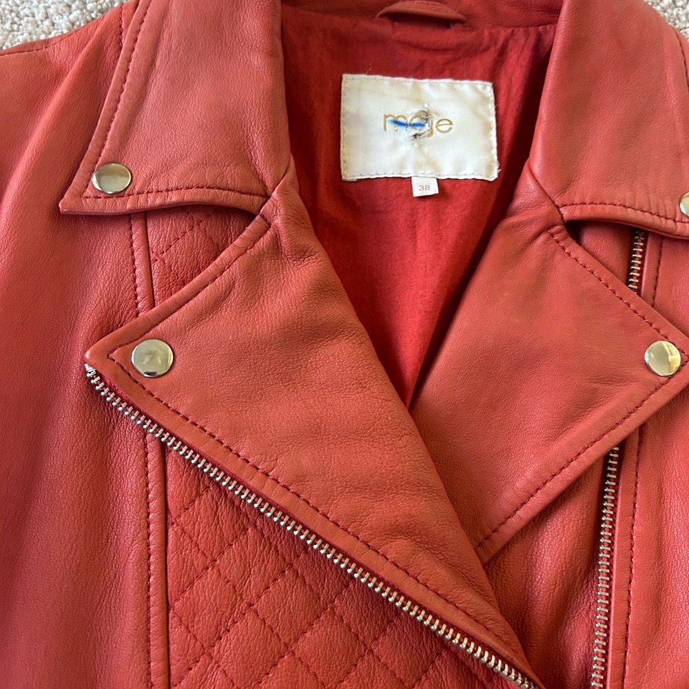 Maje Leather Jacket - Picture 2 of 7